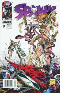 Spawn #9 newsstand variant, first appearance of Angela