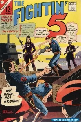 Fightin' Five #40 (1966), the Charlton Comics issue whose backup story introduces Peacemaker.