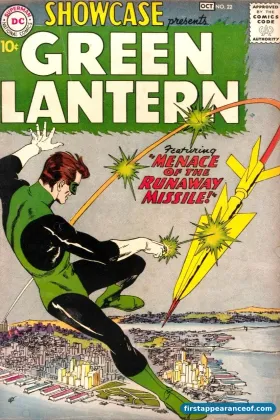 Showcase #22 (1959). Hal Jordan as the Silver Age Green Lantern on the cover.