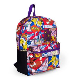 Pokemon Large 16 Comic Print Front Pocket Backpack – Kids